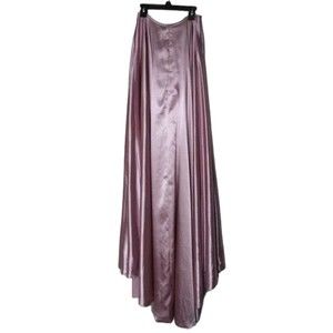 Sherri Hill Blush Pink Satin High Low Skirt Slit Sz 2, with Pockets, Formal Prom